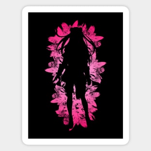 Shield - Pink Flowers style Magnet